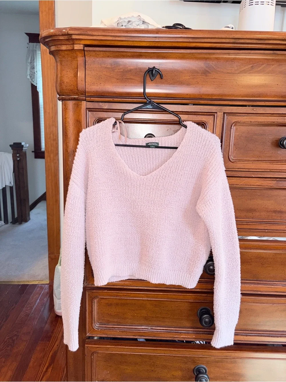 Wild Fable Blush Pink Eyelash Knit Cropped Sweater Women’s Small Soft Cozy - Picture 2 of 7